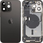 Capac Baterie Apple iPhone 14 Pro Max, Cu Carcasa Mijloc, Full Parts, Negru (Space Black), Swap