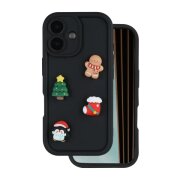 Husa pentru Apple iPhone 16, OEM, Ultra Trendy 3D Christmas, Neagra 
