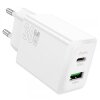 Incarcator Retea HOCO N71, 30W, 3A, 1 x USB-A - 1 x USB-C, Alb 