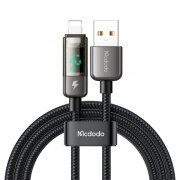 Cablu Date si Incarcare USB-A - Lightning McDodo CA-3620 Display Auto Power Off, 18W, 1.2m, Negru