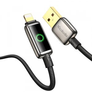 Cablu Date si Incarcare USB-A - Lightning McDodo CA-6590 Auto Power Off, 18W, 1.2m, Negru