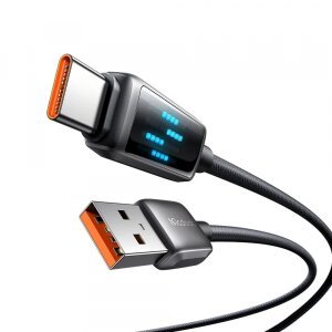 Cablu Date si Incarcare USB-A - USB-C McDodo CA-2350 Display, 100W, 1.2m, Negru