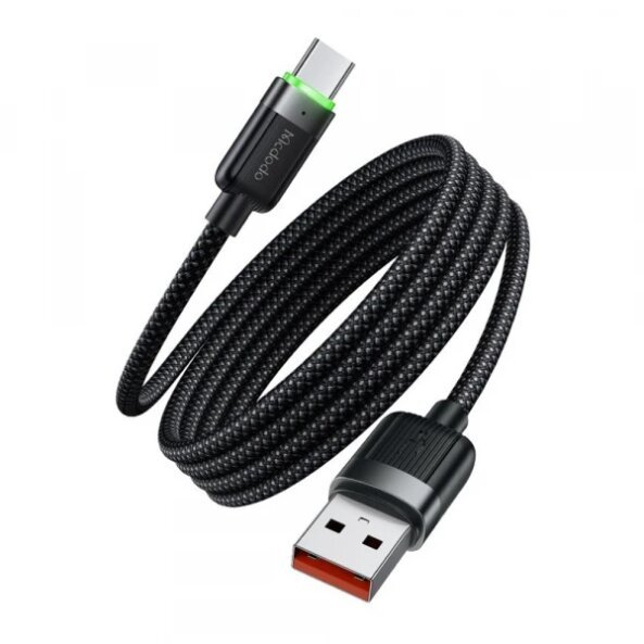 Cablu Date si Incarcare USB-A - USB-C McDodo CA-5650 Self Winding, 66W, 1.2m, Negru