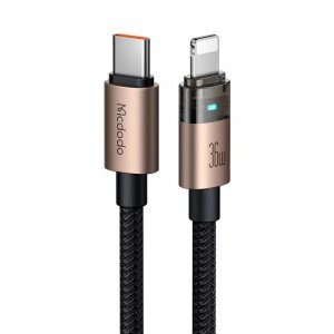 Cablu Date si Incarcare USB-C - Lightning McDodo CA-6941, 36W, 1.2m, Auriu