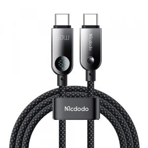 Cablu Date si Incarcare USB-C - USB-C McDodo CA-4780 Display, 60W, 1.2m, Negru