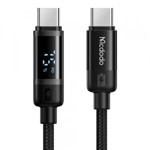 Cablu Date si Incarcare USB-C - USB-C McDodo CA-5780 Bat Display, 60W, 1.2m, Negru