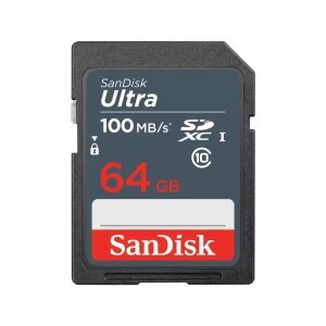 Card Memorie SDXC SanDisk Ultra, 64Gb, Clasa 10 SDSDUNR-064G-GN3IN 