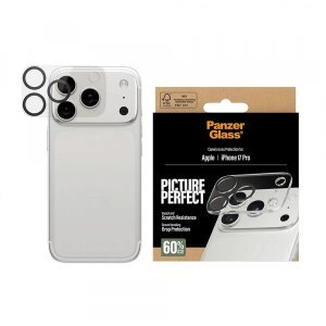 Folie de protectie Camera Spate PanzerGlass PicturePerfect pentru Apple iPhone 17 Pro, Sticla Securizata, Transparenta