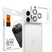 Folie de protectie Camera Spate Spigen GlastR EZ FIT Optik Pro XL pentru Apple iPhone 17 Pro Max, Sticla Securizata, Argintie