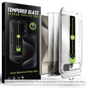 Folie de protectie Ecran Privacy Techsuit TitanGlass CrystalHD pentru Samsung Galaxy S25 FE, Sticla Securizata, Full Glue, Set 2 bucati