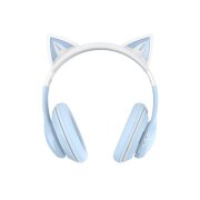 Handsfree Bluetooth XO Design BE38 Cat Lights, A2DP, Albastru 