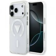 Husa MagSafe pentru Apple iPhone 17 Pro, Guess, IML Gradient Triangle Logo, Transparenta