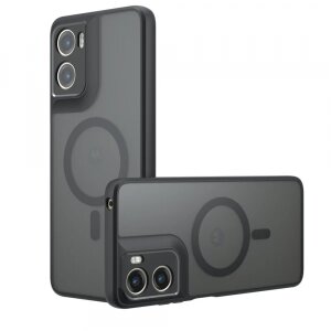 Husa MagSafe pentru Motorola Moto G06, Techsuit, PureFrost, Neagra Satinata