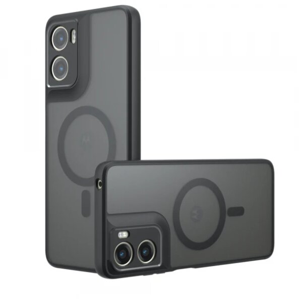 Husa MagSafe pentru Motorola Moto G06, Techsuit, PureFrost, Neagra Satinata