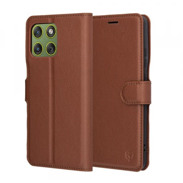 Husa pentru Motorola Edge 70, Techsuit, Leather Folio, Maro