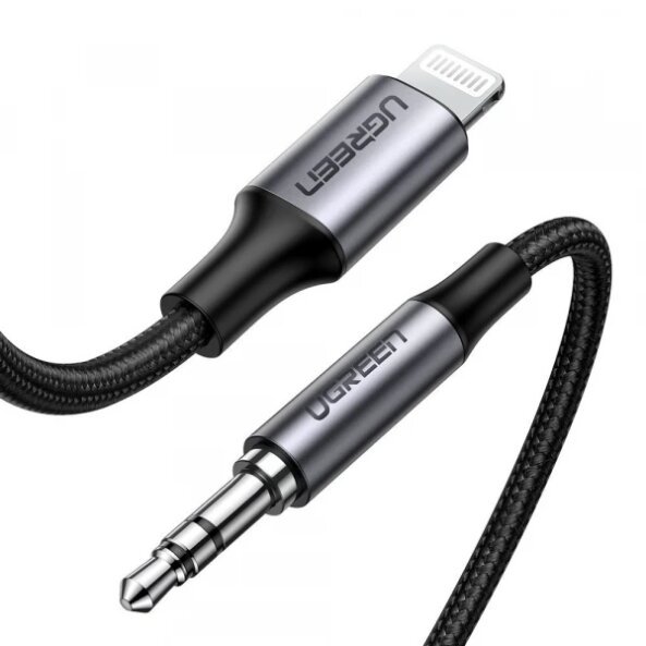 Cablu Audio Lightning - 3.5mm UGREEN US315 (70509), 1m, Negru
