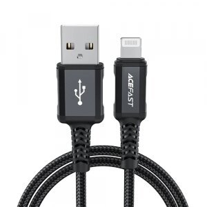 Cablu Date si Incarcare USB-A - Lightning Acefast C4-02, 18W, 1.8m, Negru