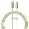 Cablu Date si Incarcare USB-A - Lightning Baseus Habitat, 18W, 2m, Verde P10360200631-01
