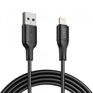 Cablu Date si Incarcare USB-A - Lightning Lito LD06L, 18W, 1m, Negru