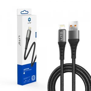 Cablu Date si Incarcare USB-A - Lightning Lito LD22L, 18W, 2m, Negru