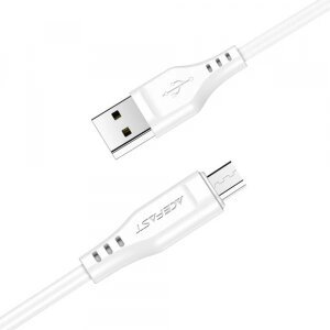 Cablu Date si Incarcare USB-A - microUSB Acefast C3-09, 18W, 1.2m, Alb