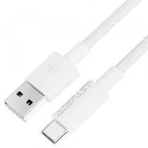 Cablu Date si Incarcare USB-A - USB-C Acefast C18-04, 18W, 1.2m, Alb