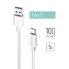 Cablu Date si Incarcare USB-A - USB-C ColorWay CW-CBUC019, 18W, 1m, Alb