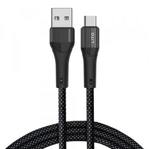 Cablu Date si Incarcare USB-A - USB-C Lito LD14, 60W, 1m, Negru