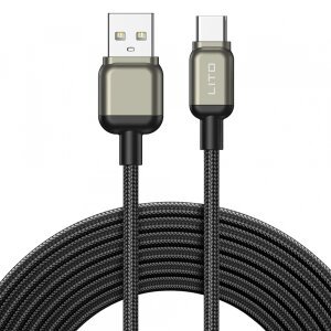 Cablu Date si Incarcare USB-A - USB-C Lito LD17, 18W, 1m, Negru