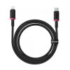 Cablu Date si Incarcare USB-C - Lightning Baseus Dura, 20W, 1m, Rosu Negru P10377800U01-01