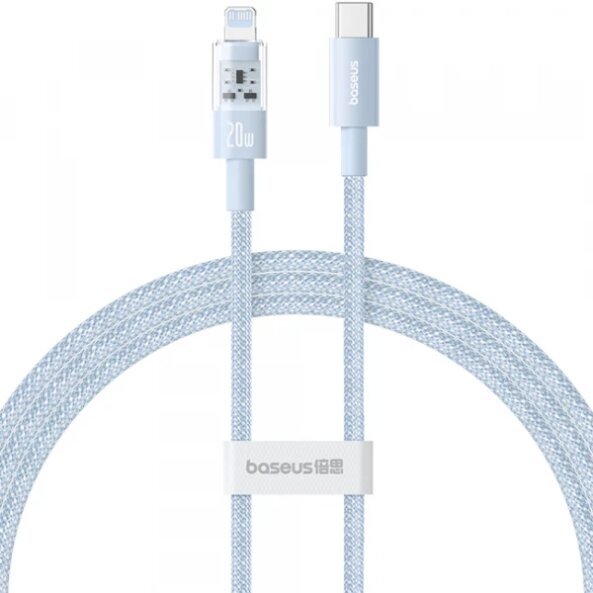 Cablu Date si Incarcare USB-C - Lightning Baseus Gem, 20W, 1m, Bleu P10373001311-00