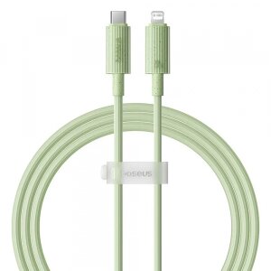 Cablu Date si Incarcare USB-C - Lightning Baseus Habitat, 20W, 2m, Verde P10360201631-01
