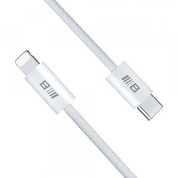 Cablu Date si Incarcare USB-C - Lightning Blueo, 20W, 1.2m, Alb