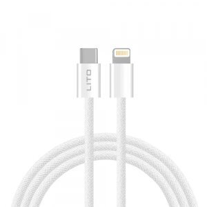 Cablu Date si Incarcare USB-C - Lightning Lito LD04CL, 27W, 2m, Alb