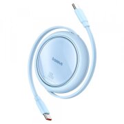 Cablu Date si Incarcare USB-C - USB-C Baseus Free2Draw Mini, 100W, 1m, Bleu P10364500311-00
