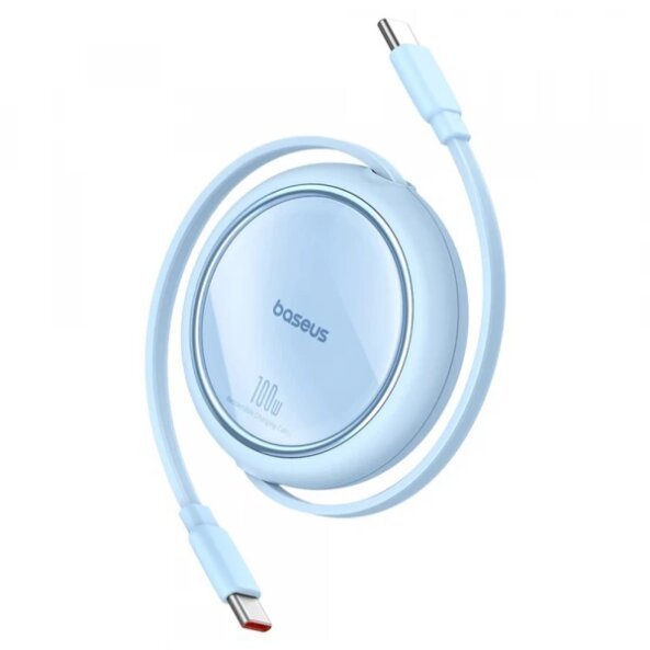 Cablu Date si Incarcare USB-C - USB-C Baseus Free2Draw Mini, 100W, 1m, Bleu P10364500311-00