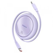 Cablu Date si Incarcare USB-C - USB-C Baseus Free2Draw Mini, 100W, 1m, Mov P10364500511-00