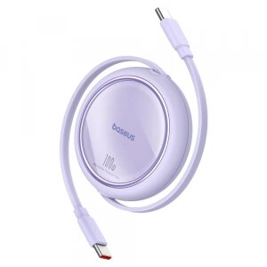 Cablu Date si Incarcare USB-C - USB-C Baseus Free2Draw Mini, 100W, 1m, Mov P10364500511-00