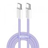 Cablu Date si Incarcare USB-C - USB-C ColorWay CW-CBPDCC061, 60W, 1m, Mov
