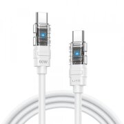 Cablu Date si Incarcare USB-C - USB-C Lito LD05, 60W, 1m, Alb