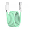 Cablu Date si Incarcare USB-C - USB-C Techsuit PCB114D, 60W, 1m, Verde
