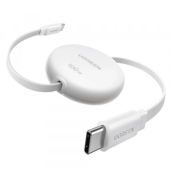 Cablu Date si Incarcare USB-C - USB-C UGREEN L531, 100W, 1m, Alb