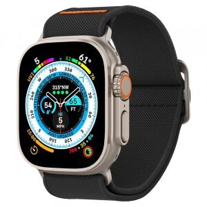 Curea Spigen Fit Lite Ultra pentru Apple Watch 49mm / 46mm / 45mm / 44mm / 42mm Series, Neagra