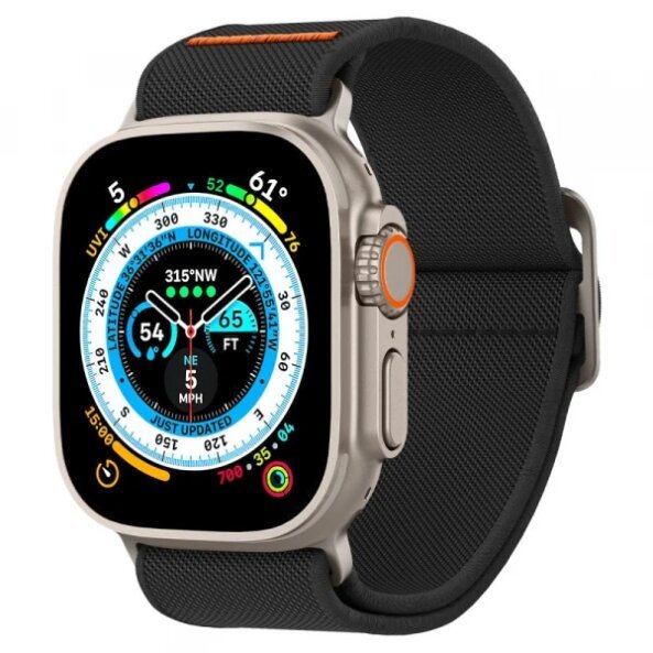 Curea Spigen Fit Lite Ultra pentru Apple Watch 49mm / 46mm / 45mm / 44mm / 42mm Series, Neagra