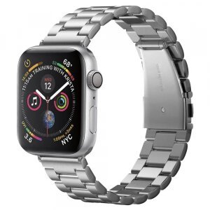 Curea Spigen Modern Fit pentru Apple Watch 49mm / 46mm / 45mm / 44mm / 42mm Series, Argintie
