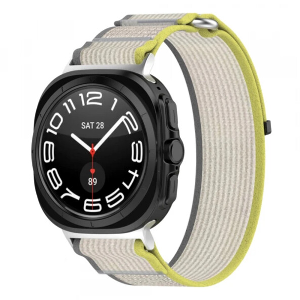 Curea Techsuit W054 pentru Samsung Galaxy Watch Ultra, Galbena Gri