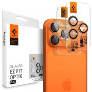 Folie de protectie Camera Spate Spigen GlastR EZ FIT Optik Pro pentru Apple iPhone 17 Pro Max / 17 Pro, Sticla Securizata, Set 2 bucati, Portocalie
