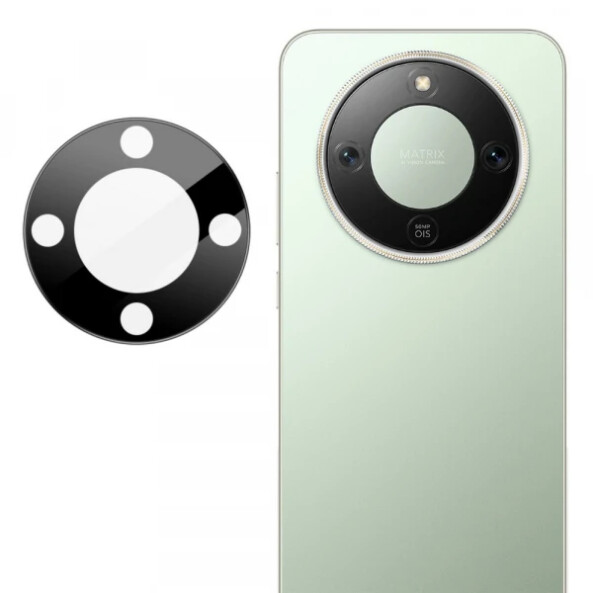 Folie de protectie Camera Spate Techsuit pentru Honor Magic8 Lite, Sticla Securizata, Neagra