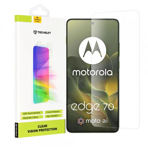 Folie de protectie Ecran Techsuit Clear Vision pentru Motorola Edge 70, Sticla Securizata, Full Glue