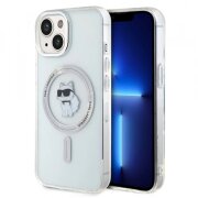 Husa MagSafe pentru Apple iPhone 15, Karl Lagerfeld, IML Choupette, Transparenta